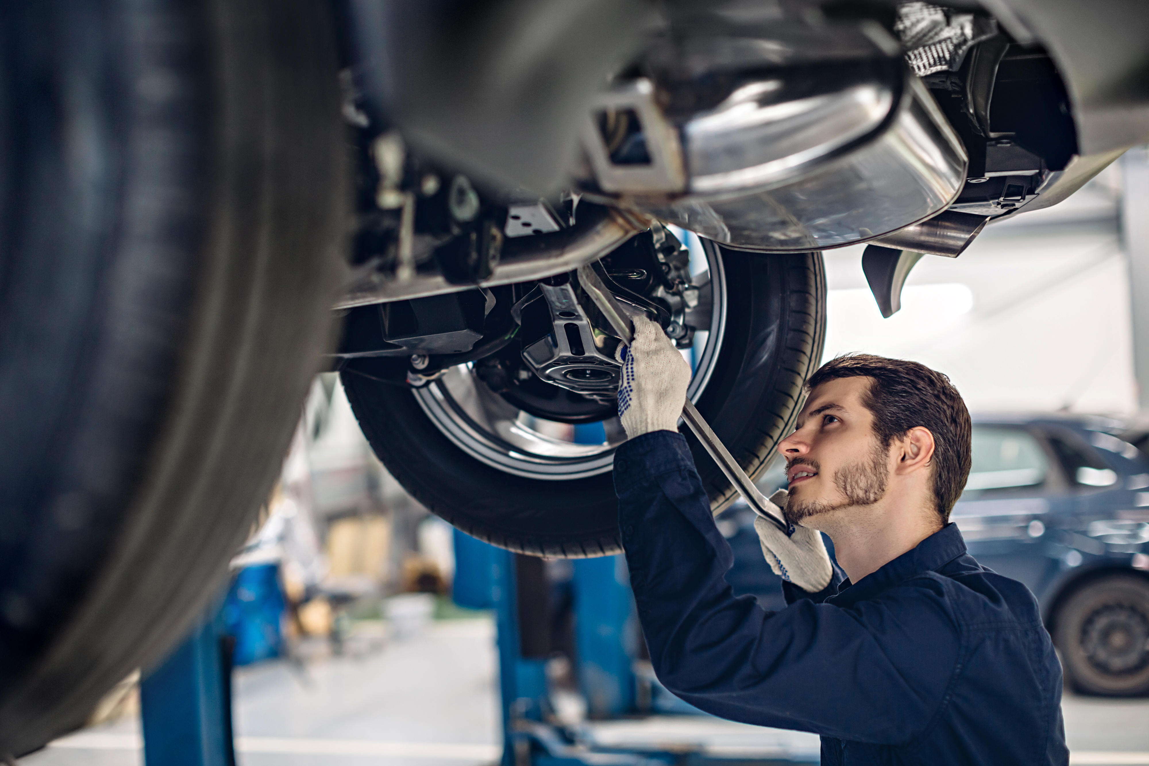 Man Working on Car