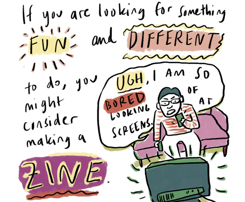 Malaka Gharib comic, how to make a zine