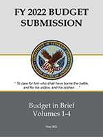 Cover of the Fiscal Year 2022 Budget Submission Volumes