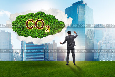 Ecological concept of greenhouse gas emissions