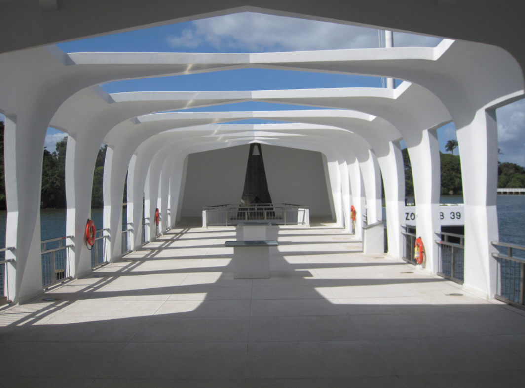 The USS Arizona Memorial was dedicated by President John F. Kennedy in 1962.