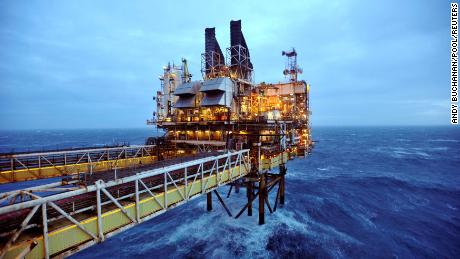 A section of the BP Eastern Trough Area Project (ETAP) oil platform is seen in the North Sea, about 100 miles east of Aberdeen in Scotland, on February 24, 2014. 