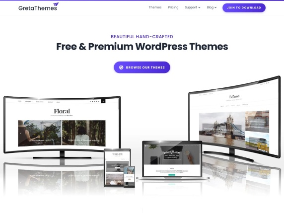 GretaThemes homepage