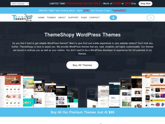 ThemeShopy homepage