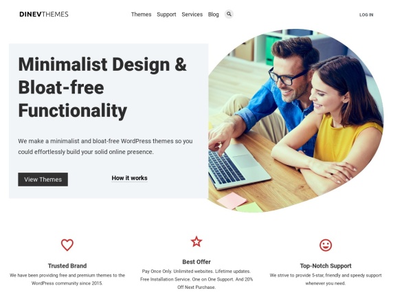 DinevThemes homepage