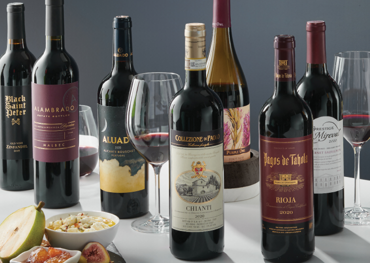 Top 12 Wines + 2 Bonus Bottles & Glasses for $69.99