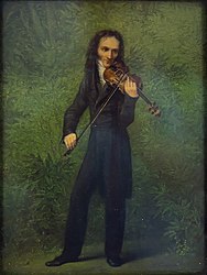 A hegedülő Paganini 1829 körül