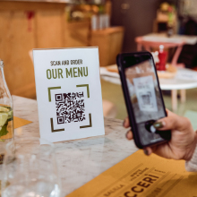 QR code at a restaurant 