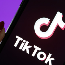 Photo of TikTok logo on phone