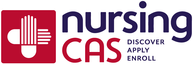 NursingCAS Logo with text Discover, Apply, Enroll