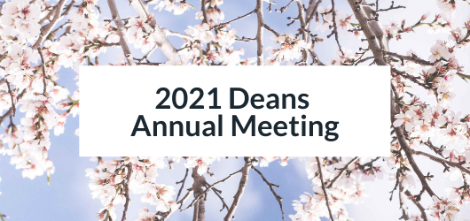 Image of Washington Monument with Cherry Blossoms - 2021 Deans Annual Meeting