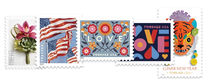 Forever Stamps available from the Postal Store.