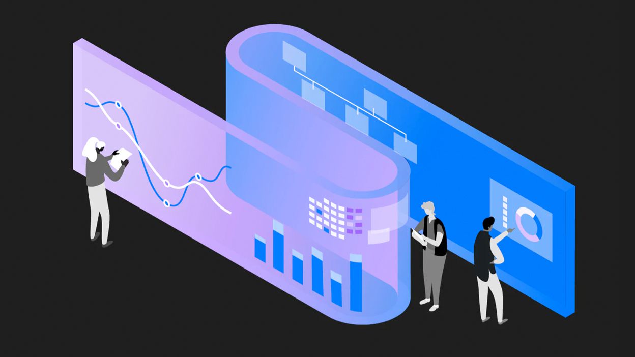 Illustration showing AI powering deeper insights