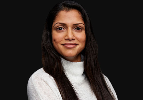 Woman in white turtleneck