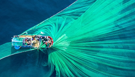 Image d'un bateau dans l'océan