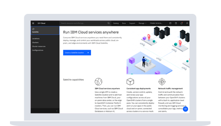 capture d ecran essai IBM Cloud Satellite