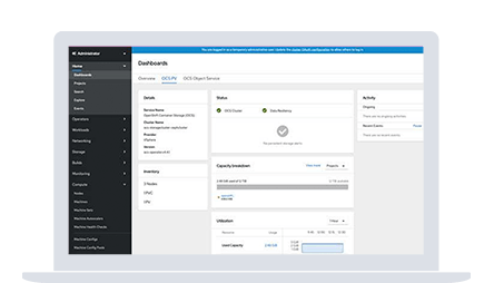 Capture d ecran Essai Cloud Pak for Data