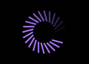 Circle created with purple lines