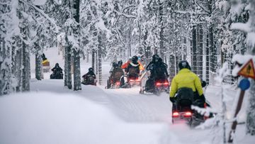 Lappi turismi talvi lumi kelkka