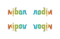 Ambigramme polysymétrique Nibar Radin Ripou Vagin.png