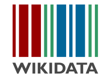 Logo of Wikidata, a bar code with red, green, and blue stripes