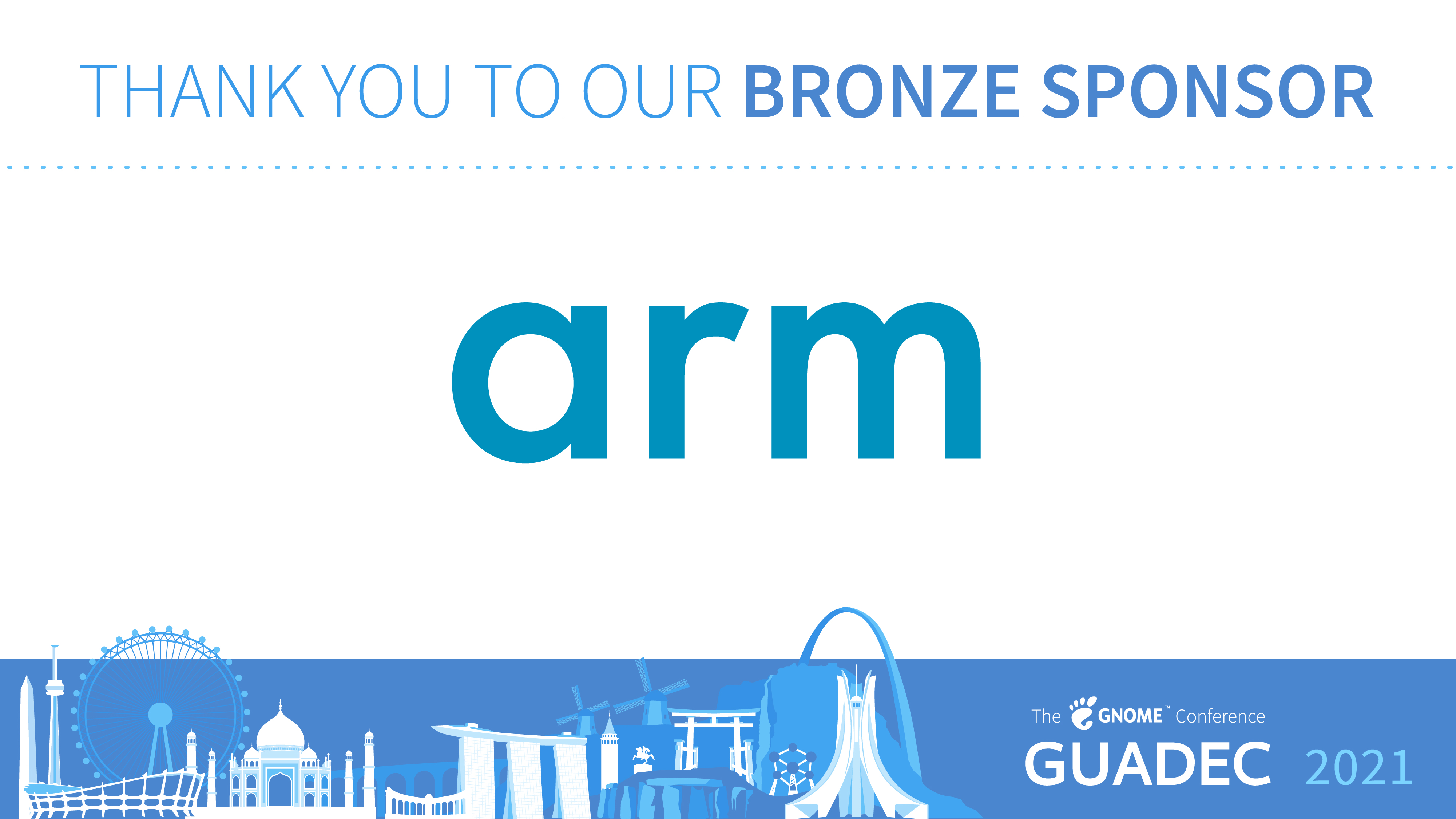 thank you to our bronze sponsor, arm