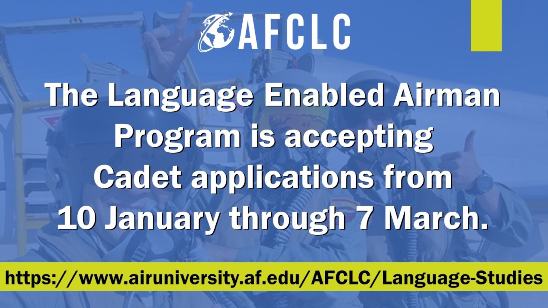 LEAP is a career-spanning program to sustain and improve Airmen’s and U.S. Space Force Guardian’s language and cultural capabilities. Managed by AFCLC, LEAP develops cross-culturally competent leaders who meet air and space force mission requirements.