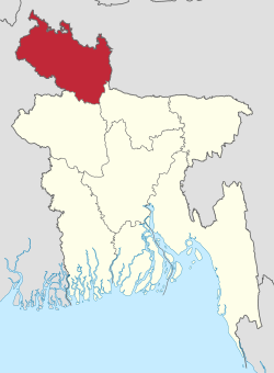 Alueen sijainti Bangladeshissa