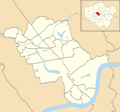 Mapa konturowa City of Westminster, blisko centrum po prawej na dole znajduje się punkt z opisem „Piccadilly”