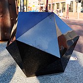 A platonic solid as a part of Spinoza monument in Amsterdam.