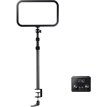 Godox ES45 Key Light, LED Video Light with Extendable Desk Stand, 0-100% Brightness & 2800-6500k Color Temperature Adjustment, APP/Remote Control, Soft Light Panel for Streaming, Zoom Calls, YouTube