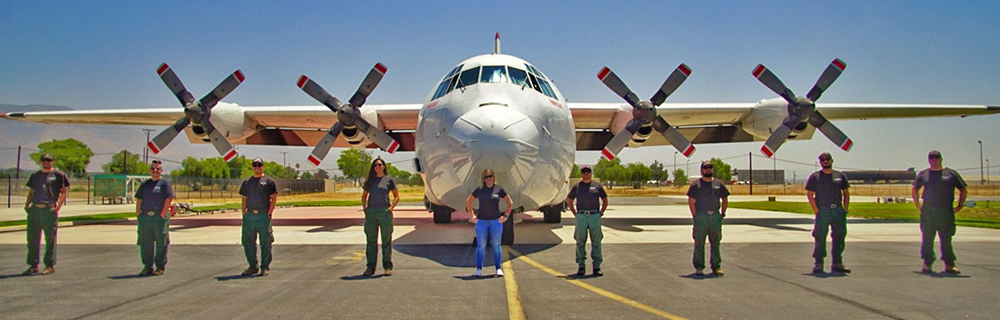 Personnel at San Bernardino Air tanker base, June 30, 2020