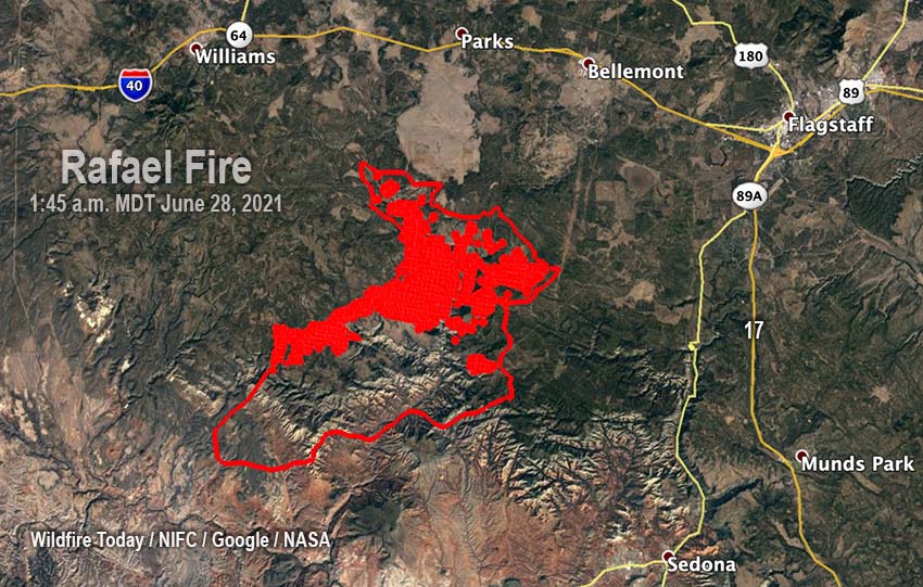 Rafael Fire map