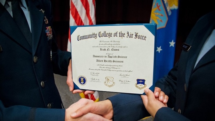 The Community College of the Air Force is a federally-chartered degree-granting institution that serves the United States Air Force's enlisted total force.