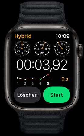 Eine Apple Watch Series 7 zeigt das QuickPath Feature