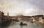 Bernardo Bellotto, il Canaletto - View of Verona and the River Adige from the Ponte Nuovo - WGA01819.jpg