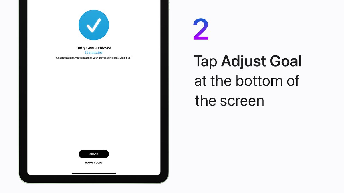 Step 2:
Tap Adjust Goal at the bottom of the screen.
