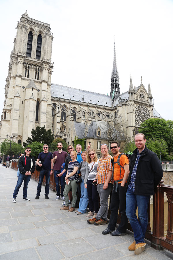 People in front of cathedral