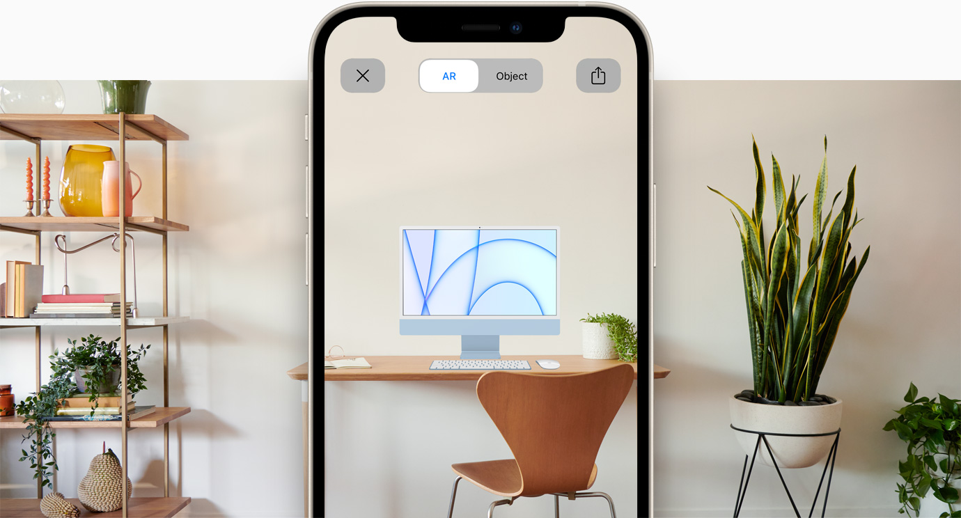 iMac AR priekšskats iPhone