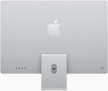 Vue de dos de l’iMac argent