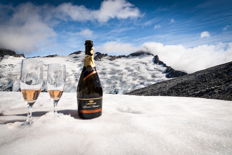 Sekt on a mountain