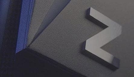 Close up of the letter Z