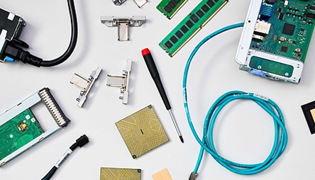 Scattered scientific tools on a table