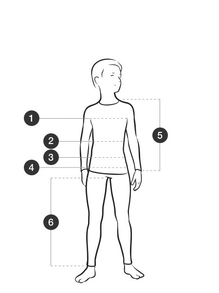 Boys How to Measure Diagram Illustration