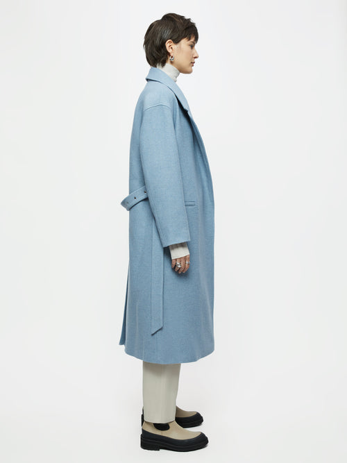 Freya Twill Trench Coat | Blue