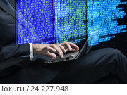 Hacker in digital security concept. Стоковое фото, фотограф Elnur / Фотобанк Лори