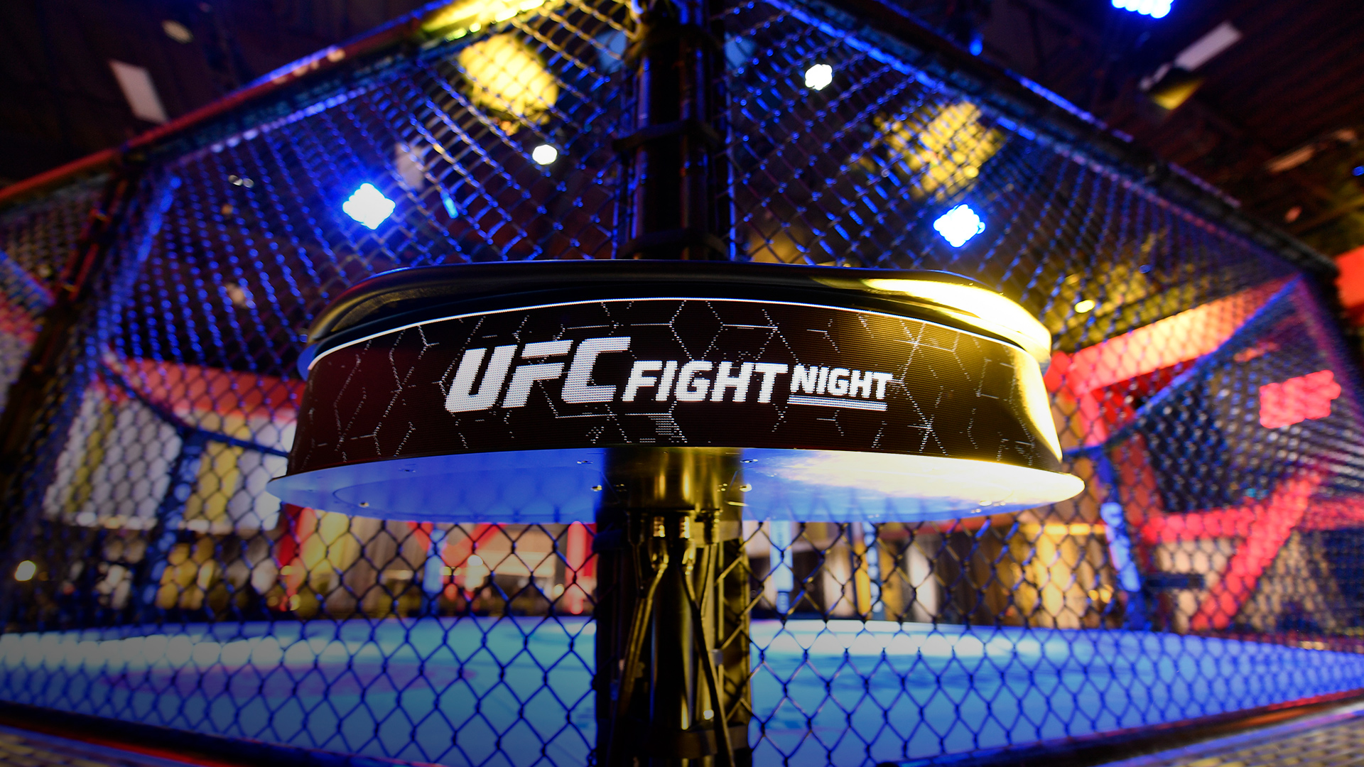 A general view of the Octagon prior to the UFC Fight Night event at UFC APEX on February 05, 2022 in Las Vegas, Nevada. (Photo by Chris Unger/Zuffa LLC)
