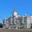 Дом под шпилем, один из символов Барнаула (2016 год). Редакционное фото, фотограф Михаил Марковский / Фотобанк Лори