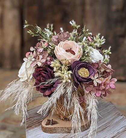 Eco Friendly Rose Hydrangea Dried Flower Bouquet With Fragrance Gift Set