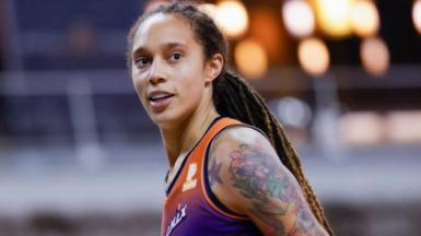 Brittney Griner #42 of the Phoenix Mercury is seen during the game against the Indiana Fever at Indiana Farmers Coliseum on September 6, 2021 in Indianapolis, Indiana